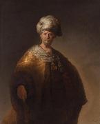 REMBRANDT Harmenszoon van Rijn A Man in oriental dress known as Spain oil painting artist
